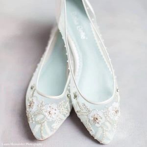 Bella Belle Adora - Size 7 - Transparent Cinderella Flats - $375 Retail